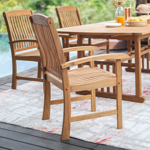 Caterina Teak Wood 6 Piece Outdoor Dining Set - Cambridge Casual