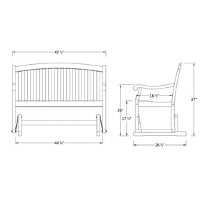 Vermont Teak Wood Outdoor Glider Bench | Patio Furniture – Cambridge Casual